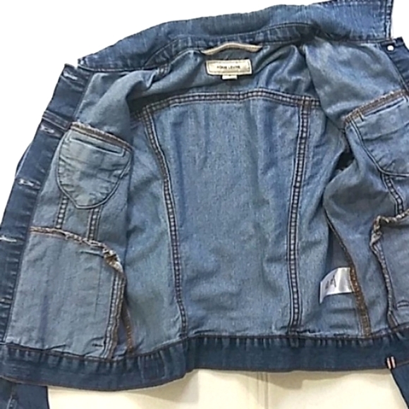 Adam Levine Collection Dark Wash Blue Jean Jacket - Picture 4 of 7